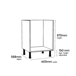 GoodHome Stevia White Base Unit, (W)600mm 22 GoodHome Stevia White Base Unit, (W)600mm -Prime Kitchen goodhome stevia white base unit w 600mm3663602352006 01t bq
