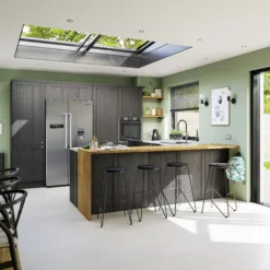 GoodHome Verbena Matt Charcoal Shaker Highline Cabinet Door (W)250mm (H)715mm (T)20mm -Prime Kitchen goodhome verbena matt charcoal shaker highline cabinet door w 250mm h 715mm t 20mm5059340798288 04i