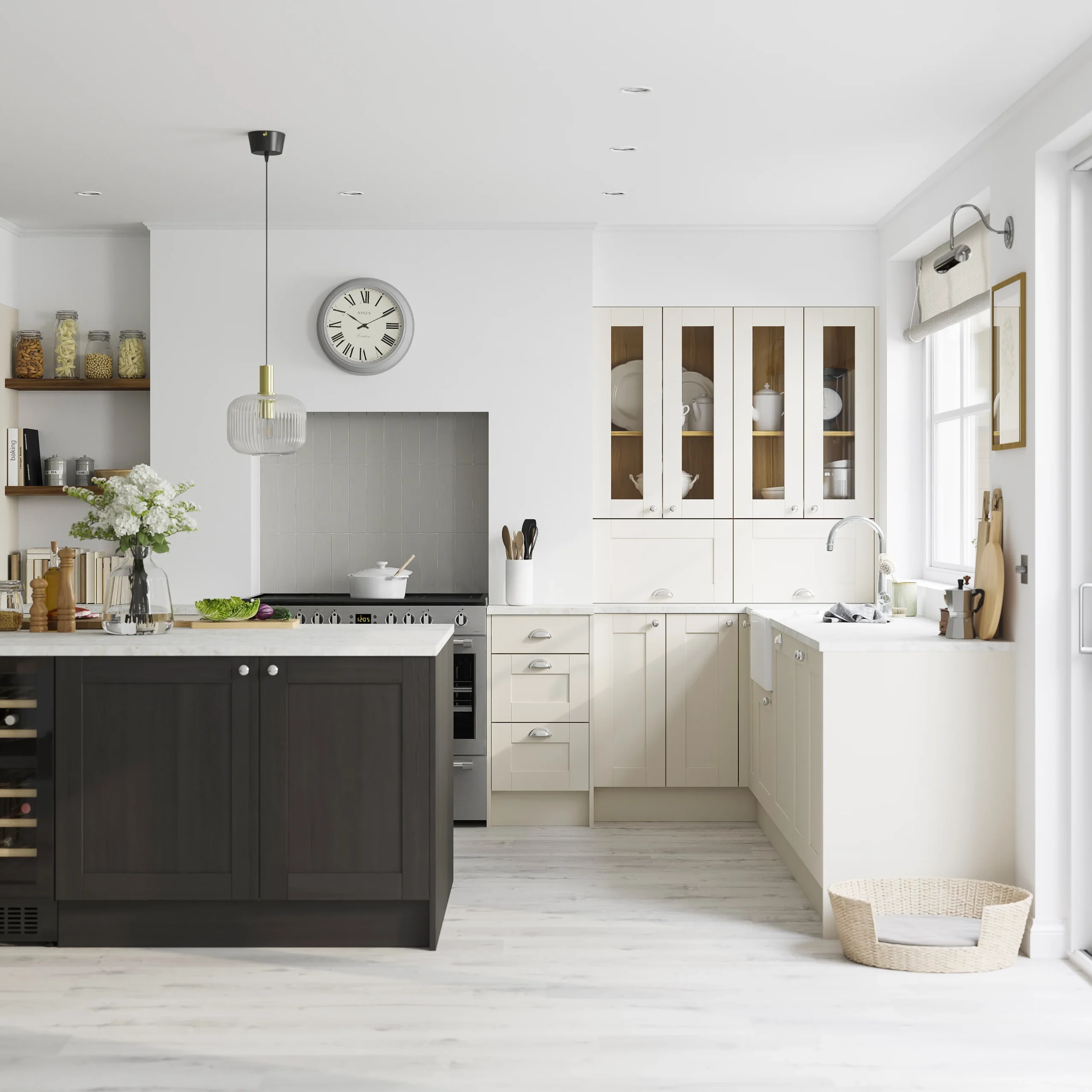 GoodHome Verbena Matt Charcoal Shaker Tall Wall Cabinet Door (W)500mm (H)895mm (T)20mm 7 GoodHome Verbena Matt Charcoal Shaker Tall Wall Cabinet Door (W)500mm (H)895mm (T)20mm - Image 5