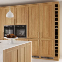 GoodHome Verbena Natural Oak Shaker Drawerline Cabinet Door, (W)400mm (H)715mm (T)20mm -Prime Kitchen goodhome verbena natural oak shaker drawerline cabinet door w 400mm h 715mm t 20mm3663602653981 17i