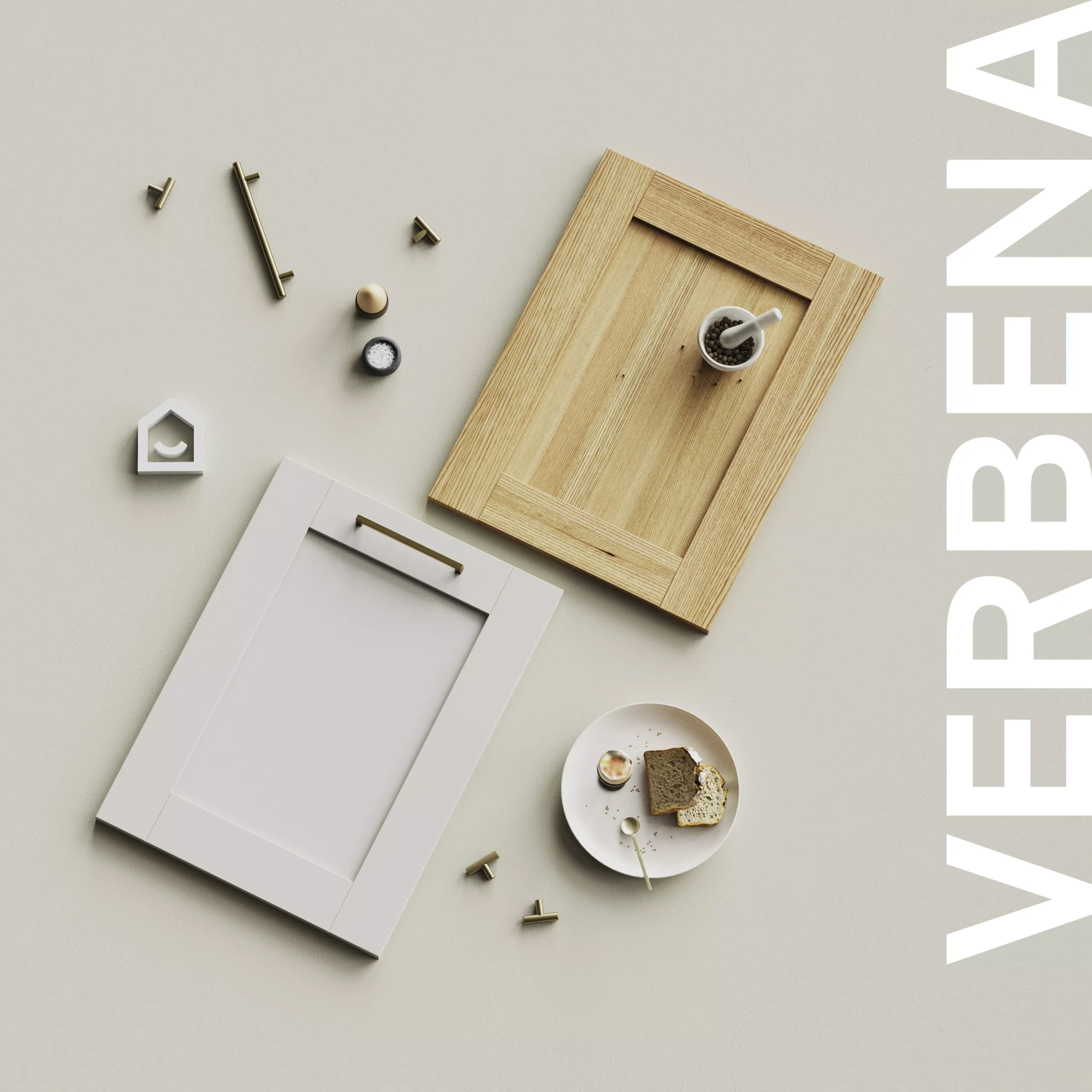 GoodHome Verbena Natural Oak Shaker Tall Wall Cabinet Door (W)500mm (H)895mm (T)20mm 8 GoodHome Verbena Natural Oak Shaker Tall Wall Cabinet Door (W)500mm (H)895mm (T)20mm - Image 6