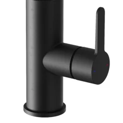 GoodHome Zanthe Black Graphite Effect Kitchen Side Lever Tap -Prime Kitchen goodhome zanthe black graphite effect kitchen side lever tap5059340452777 37c