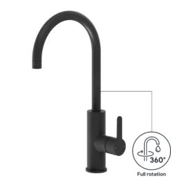 GoodHome Zanthe Black Graphite Effect Kitchen Side Lever Tap -Prime Kitchen goodhome zanthe black graphite effect kitchen side lever tap5059340452777 71c EN
