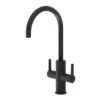 GoodHome Zanthe Black Graphite Effect Kitchen Twin Lever Tap -Prime Kitchen goodhome zanthe black graphite effect kitchen twin lever tap5059340452838 01c