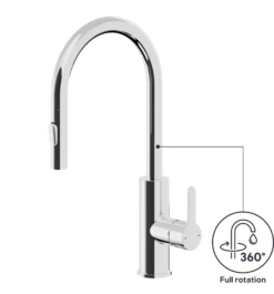 GoodHome Zanthe Chrome-plated Kitchen Pull-out Tap -Prime Kitchen goodhome zanthe chrome plated kitchen pull out tap5059340452791 71c EN