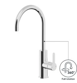 GoodHome Zanthe Chrome-plated Kitchen Side Lever Tap -Prime Kitchen goodhome zanthe chrome plated kitchen side lever tap5059340452739 71c EN