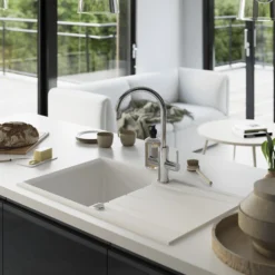 GoodHome Zanthe Chrome-plated Kitchen Twin Lever Tap 19 GoodHome Zanthe Chrome-plated Kitchen Twin Lever Tap -Prime Kitchen goodhome zanthe chrome plated kitchen twin lever tap5059340452814 02i