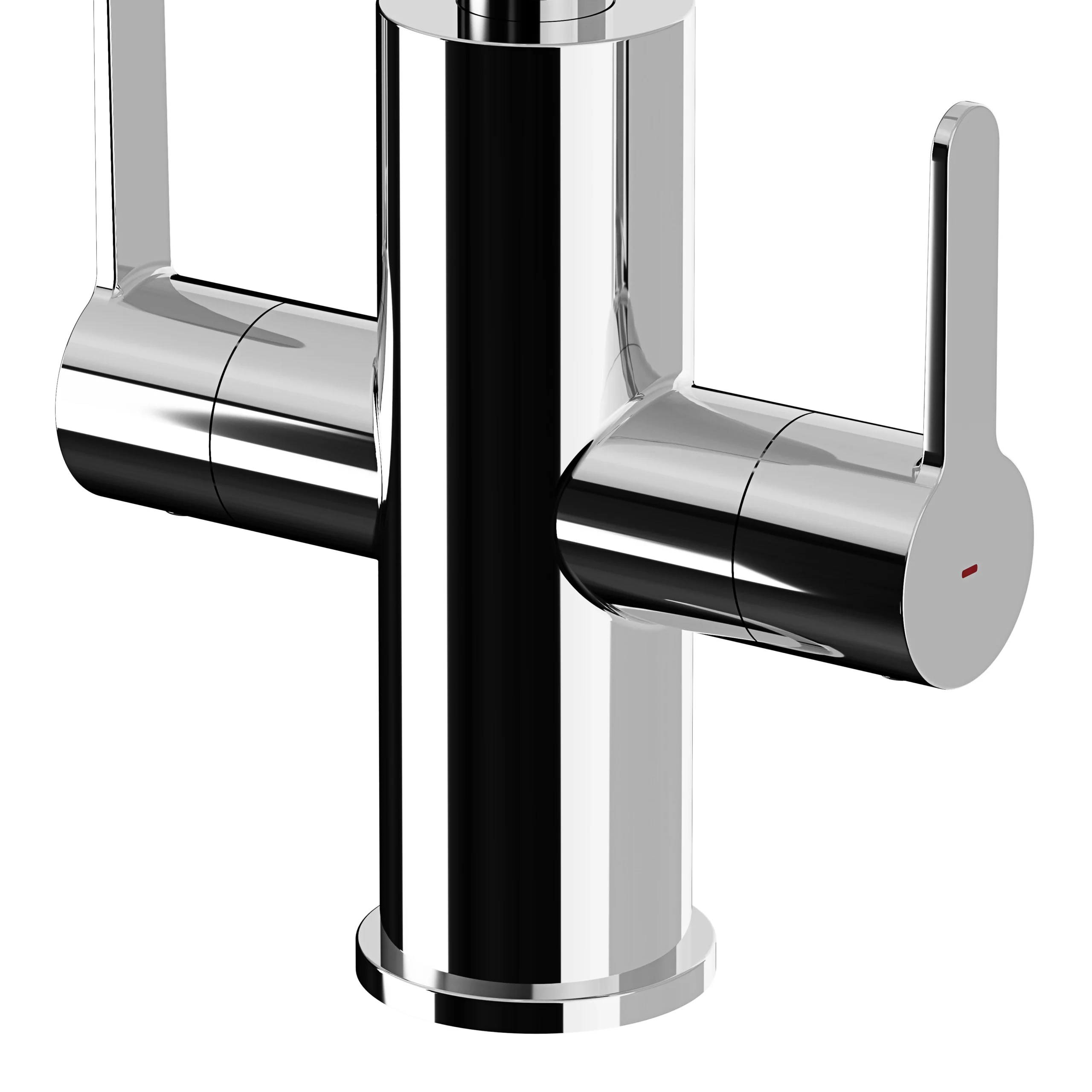 GoodHome Zanthe Chrome-plated Kitchen Twin Lever Tap 5 GoodHome Zanthe Chrome-plated Kitchen Twin Lever Tap - Image 3