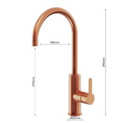 GoodHome Zanthe Copper Effect Kitchen Side Lever Tap 18 GoodHome Zanthe Copper Effect Kitchen Side Lever Tap -Prime Kitchen goodhome zanthe copper effect kitchen side lever tap5059340452784 02t