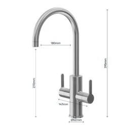 GoodHome Zanthe Stainless Steel Effect Kitchen Twin Lever Tap 23 GoodHome Zanthe Stainless Steel Effect Kitchen Twin Lever Tap -Prime Kitchen goodhome zanthe stainless steel effect kitchen twin lever tap5059340452821 02t