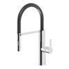 GoodHome Zatar Black Chrome Effect Kitchen Spring Neck Tap -Prime Kitchen goodhome zatar black chrome effect kitchen spring neck tap5059340452890 01c