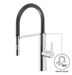 GoodHome Zatar Black Chrome Effect Kitchen Spring Neck Tap -Prime Kitchen goodhome zatar black chrome effect kitchen spring neck tap5059340452890 71c EN