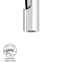 GoodHome Zatar Black Chrome Effect Kitchen Spring Neck Tap -Prime Kitchen goodhome zatar black chrome effect kitchen spring neck tap5059340452890 72c EN