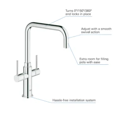 Grohe Ambi Cosmopolitan Chrome Effect Kitchen Monobloc Tap 8 Grohe Ambi Cosmopolitan Chrome Effect Kitchen Monobloc Tap -Prime Kitchen grohe ambi cosmopolitan chrome effect kitchen monobloc tap4005176412233 02t bq