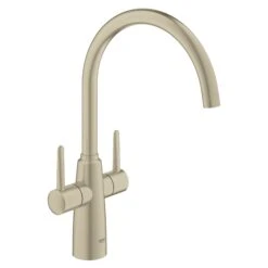 Grohe Ambi Nickel Effect Kitchen Mono Mixer Tap