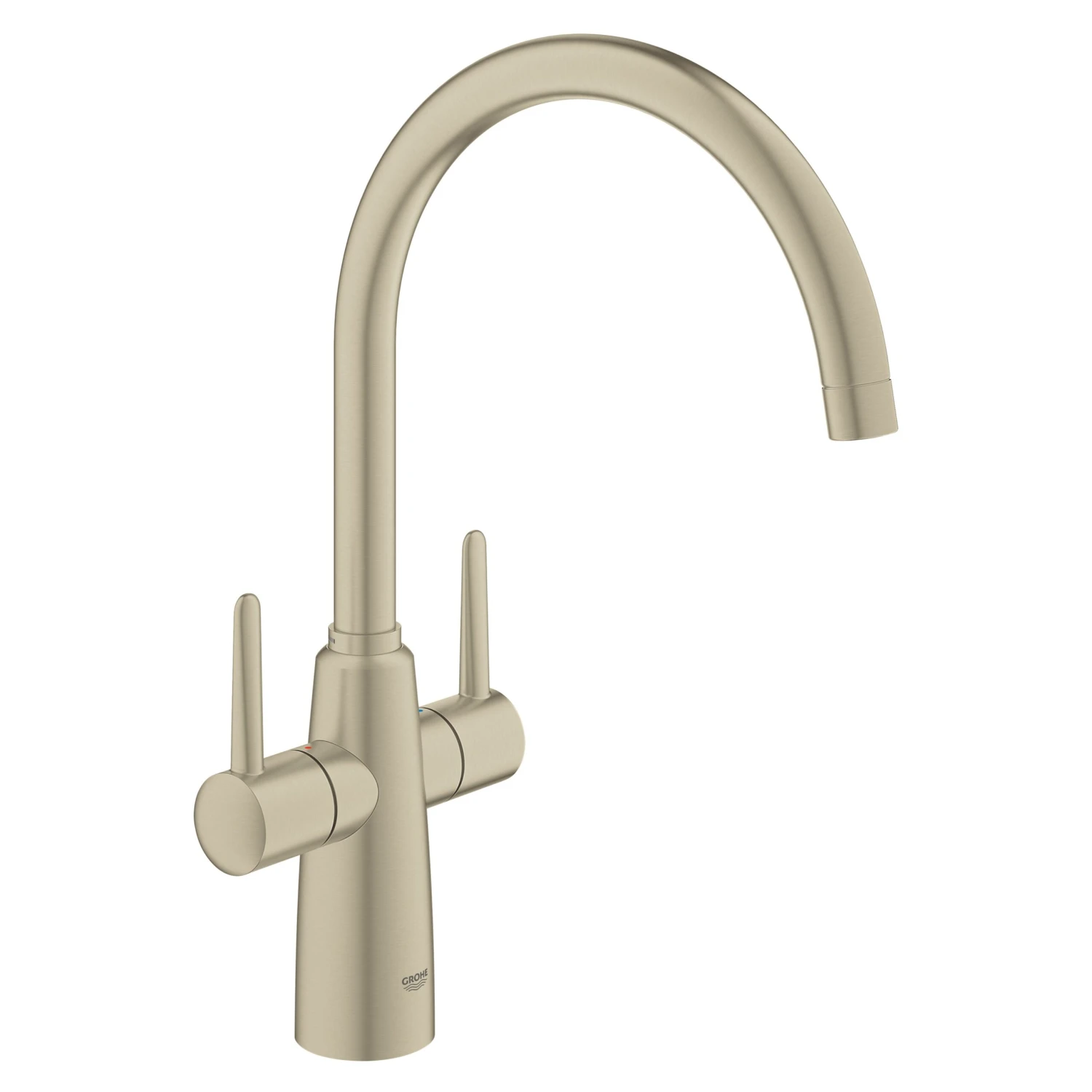 Grohe Ambi Nickel Effect Kitchen Mono Mixer Tap 3 Grohe Ambi Nickel Effect Kitchen Mono Mixer Tap