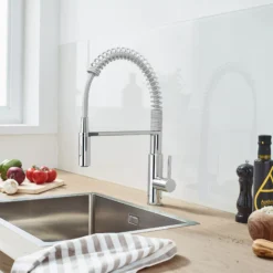 Grohe Get Chrome Effect Kitchen Side Lever Spring Neck Tap -Prime Kitchen grohe get chrome effect kitchen side lever spring neck tap4005176472930 01i bq