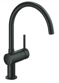 Grohe Minta Black Chrome-plated Kitchen Side Lever Tap