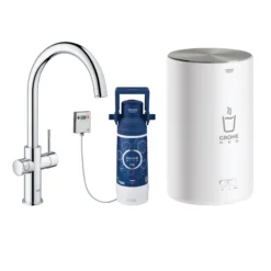 Grohe Red Duo Chrome Effect Chrome-plated Water Boiler Tap