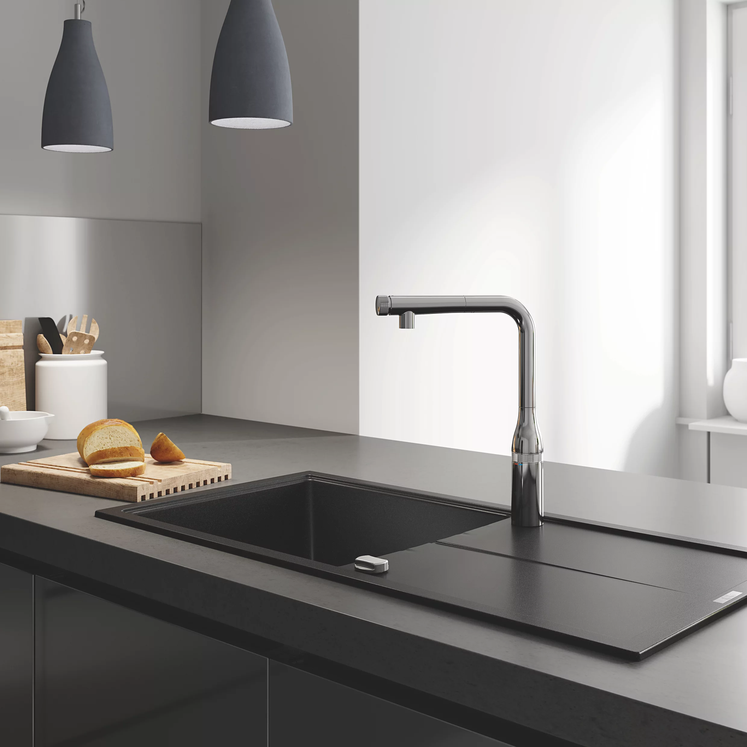 Grohe SmartControl Chrome-plated Kitchen Pull-out Spray Mono Mixer Tap 6 Grohe SmartControl Chrome-plated Kitchen Pull-out Spray Mono Mixer Tap - Image 4
