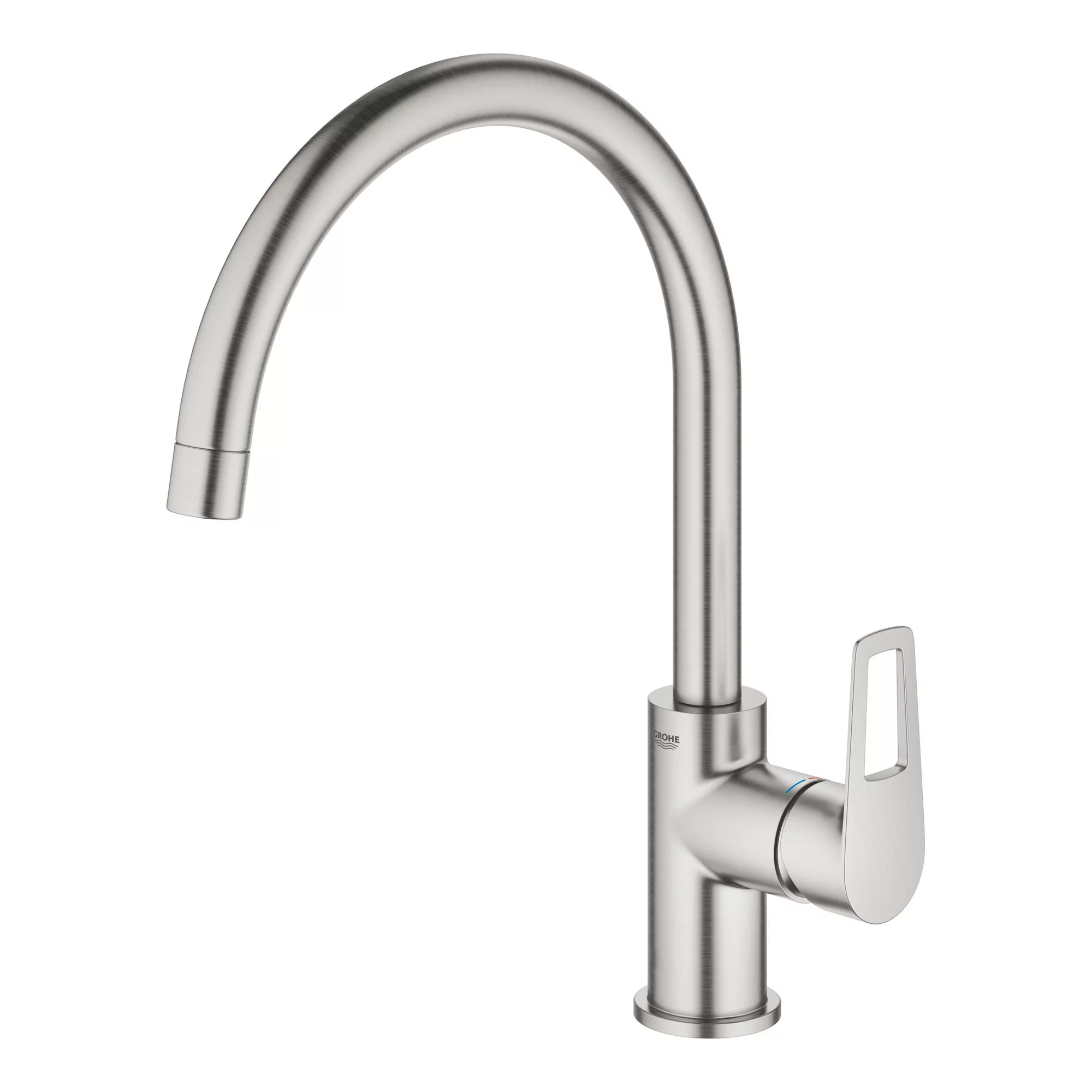 Grohe Start Loop Stainless Steel Effect Kitchen Deck Tap 3 Grohe Start Loop Stainless Steel Effect Kitchen Deck Tap