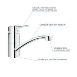 Grohe Swift Chrome Effect Kitchen Top Lever Tap -Prime Kitchen grohe swift chrome effect kitchen top lever tap4005176472909 02t bq