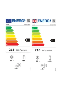 Haier HBW5518EK 70:30 Built-in Automatic Defrost Fridge Freezer - White 13 Haier HBW5518EK 70:30 Built-in Automatic Defrost Fridge Freezer - White -Prime Kitchen haier hbw5518ek 70 30 built in automatic defrost fridge freezer white8059019031323 EUP EN