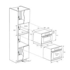 Haier HWO45NB4T0B1 Built-in Compact Combination Microwave - Gloss Black -Prime Kitchen haier hwo45nb4t0b1 built in compact combination microwave gloss black8059019030050 01t bq