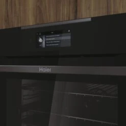 Haier Series 4 HWO60SM5T9BH Built-in Single Oven - Gloss Black -Prime Kitchen haier series 4 hwo60sm5t9bh built in single oven gloss black8059019011004 36c bq