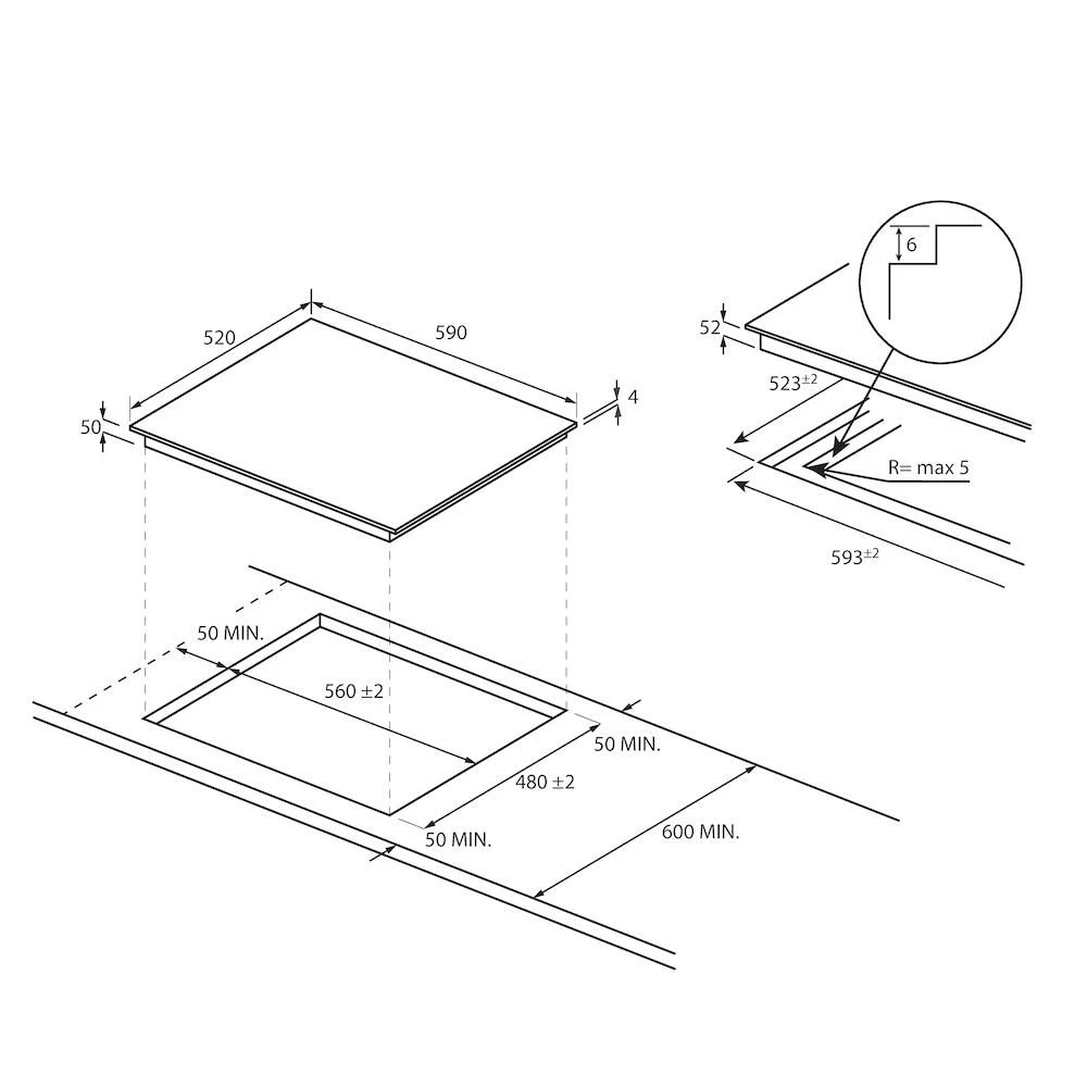 Haier Series 6 HAFRSJ64MC 59cm Induction Hob - Black 7 Haier Series 6 HAFRSJ64MC 59cm Induction Hob - Black - Image 5