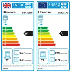 Hisense BI64211PB Built-in Single Multifunction Pyrolytic Oven - Black -Prime Kitchen hisense bi64211pb built in single multifunction pyrolytic oven black3838782640452 EUP EN
