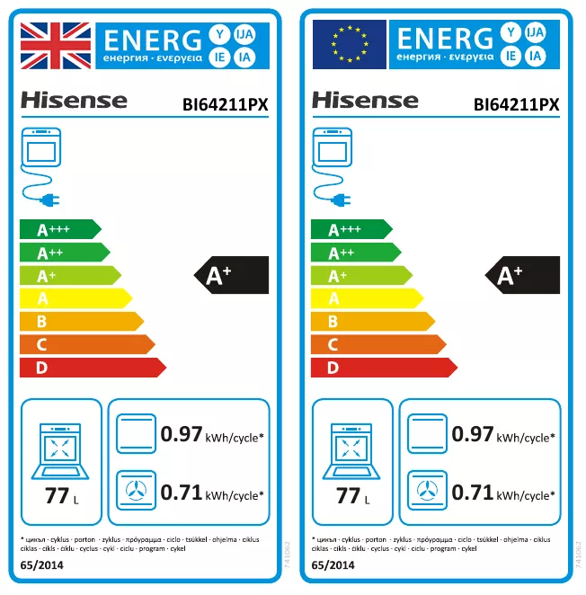 Hisense BI64211PX_SS Built-in Single Multifunction Oven - Stainless Steel Effect 4 Hisense BI64211PX_SS Built-in Single Multifunction Oven - Stainless Steel Effect - Image 2