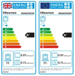 Hisense BSA65332AX Built-in Single Electric Multifunction Oven - Stainless Steel -Prime Kitchen hisense bsa65332ax built in single electric multifunction oven stainless steel3838782621147 EUP EN