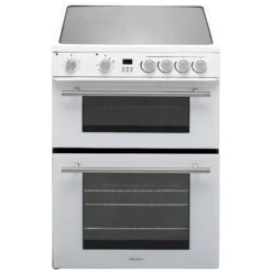 Prime Kitchen -Prime Kitchen hisense hde3211bwuk wh 60cm double electric cooker with ceramic hob white3838782476501 04c bq