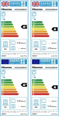 Hisense HDE3211BWUK_WH 60cm Double Electric Cooker With Ceramic Hob - White -Prime Kitchen hisense hde3211bwuk wh 60cm double electric cooker with ceramic hob white3838782476501 EUP EN