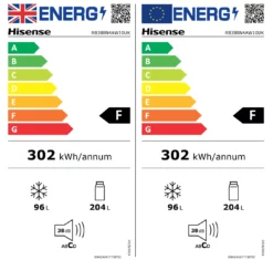 Hisense RB388N4AW10UK 60:40 Freestanding Frost Free Fridge Freezer - White -Prime Kitchen hisense rb388n4aw10uk 60 40 freestanding frost free fridge freezer white6921727051837 EUP EN