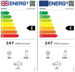 Hisense RB435N4WCE_SS 60:40 Freestanding Frost Free Fridge Freezer - Stainless Steel Effect 10 Hisense RB435N4WCE_SS 60:40 Freestanding Frost Free Fridge Freezer - Stainless Steel Effect -Prime Kitchen hisense rb435n4wce ss 60 40 freestanding frost free fridge freezer stainless steel effect6921727065407 EUP EN
