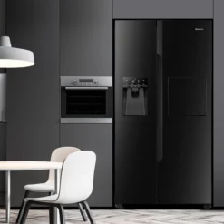 Hisense RS694N4BBF American Style Freestanding Frost Free Fridge Freezer - Black -Prime Kitchen hisense rs694n4bbf american style freestanding frost free fridge freezer black6921727055620 09i bq