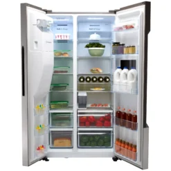 Hisense RS694N4BCF American Style Freestanding Frost Free Fridge Freezer - Stainless Steel Effect -Prime Kitchen hisense rs694n4bcf american style freestanding frost free fridge freezer stainless steel effect6921727055637 04c bq