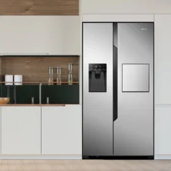 Hisense RS694N4BCF American Style Freestanding Frost Free Fridge Freezer - Stainless Steel Effect -Prime Kitchen hisense rs694n4bcf american style freestanding frost free fridge freezer stainless steel effect6921727055637 10i bq