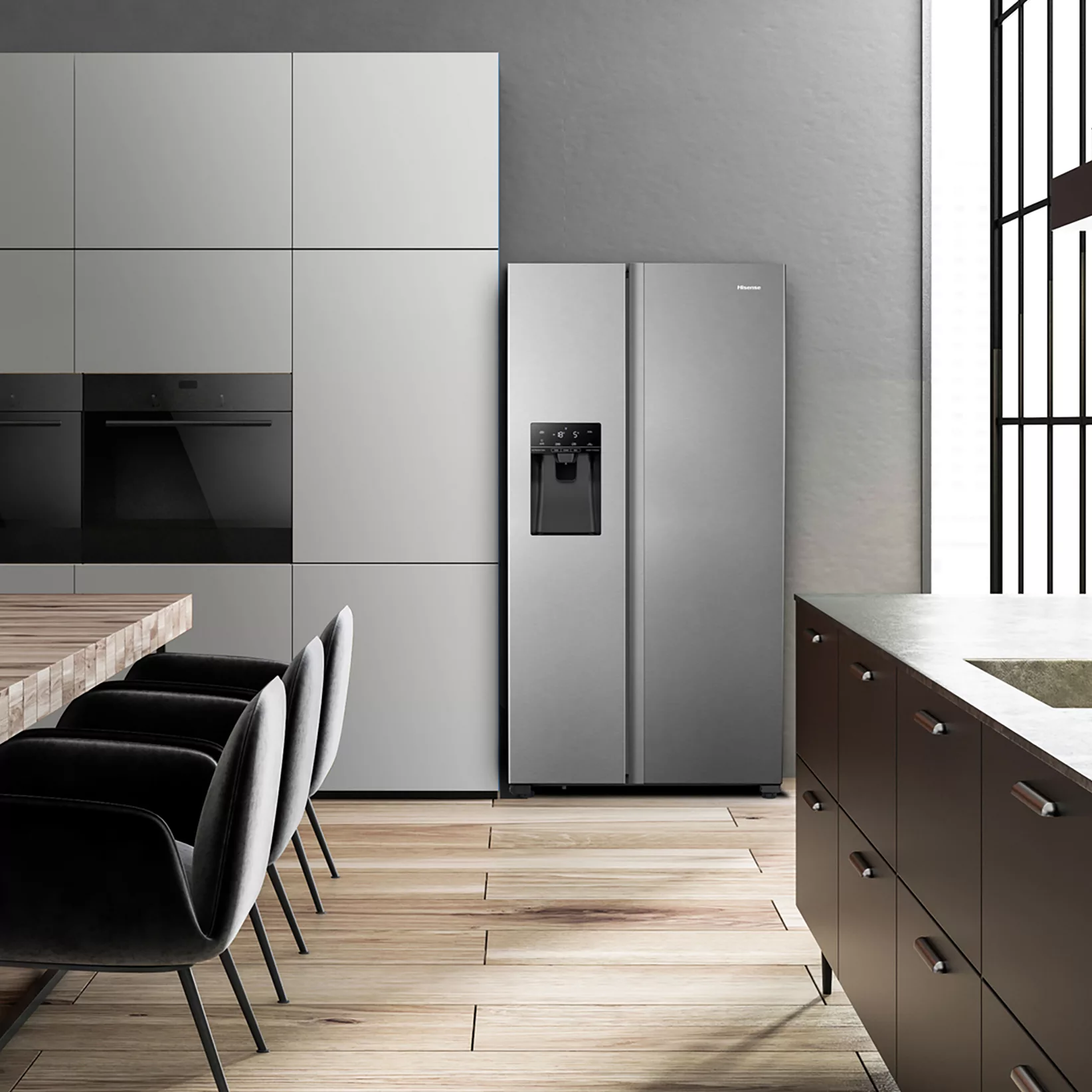 Hisense RS694N4TZF American Style Freestanding Frost Free Fridge Freezer - Stainless Steel Effect 12 Hisense RS694N4TZF American Style Freestanding Frost Free Fridge Freezer - Stainless Steel Effect - Image 10