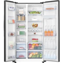 Hisense RS741N4WB11 Freestanding Frost Free Fridge Freezer - Black -Prime Kitchen hisense rs741n4wb11 freestanding frost free fridge freezer black6921727030771 05c bq