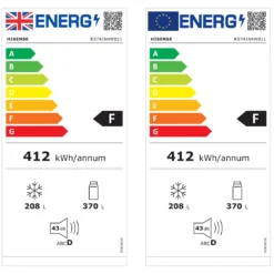 Hisense RS741N4WB11 Freestanding Frost Free Fridge Freezer - Black -Prime Kitchen hisense rs741n4wb11 freestanding frost free fridge freezer black6921727030771 EUP EN