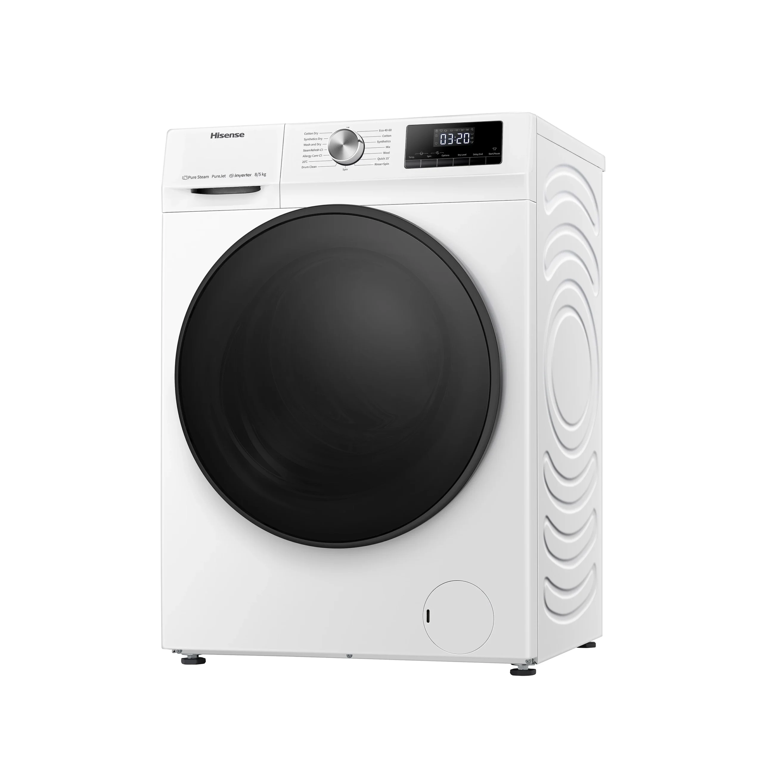 Hisense WDQA8014EVJM_WH 8kg/5kg Freestanding Condenser Washer Dryer - White 4 Hisense WDQA8014EVJM_WH 8kg/5kg Freestanding Condenser Washer Dryer - White - Image 2