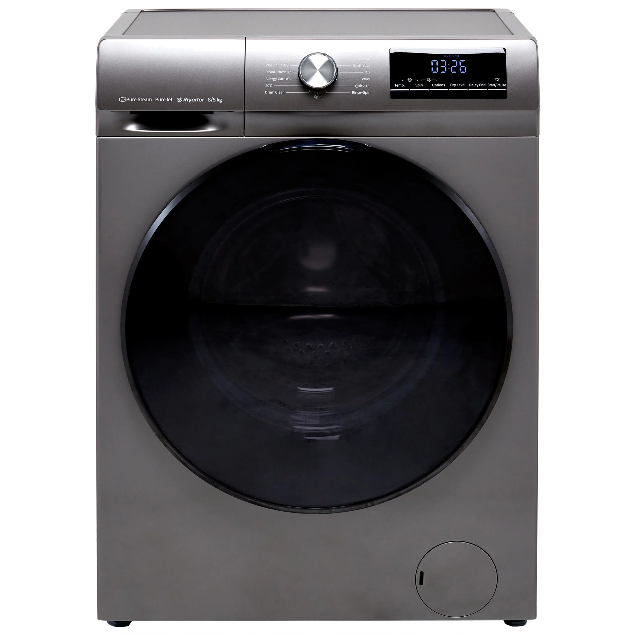 Hisense WDQA8014EVJMT_TI 8kg/5kg Freestanding Condenser Washer Dryer - Titanium 3 Hisense WDQA8014EVJMT_TI 8kg/5kg Freestanding Condenser Washer Dryer - Titanium