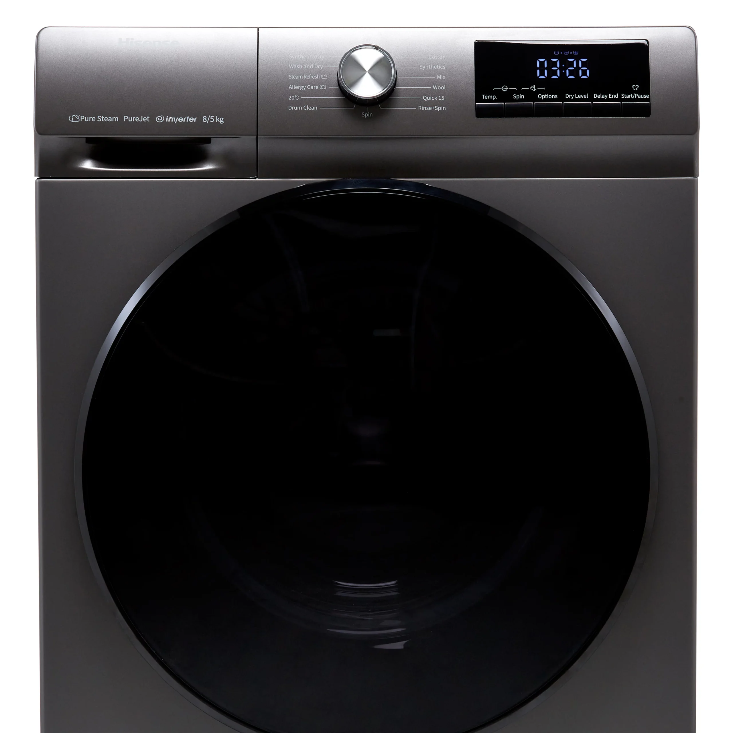 Hisense WDQA8014EVJMT_TI 8kg/5kg Freestanding Condenser Washer Dryer - Titanium 7 Hisense WDQA8014EVJMT_TI 8kg/5kg Freestanding Condenser Washer Dryer - Titanium - Image 5