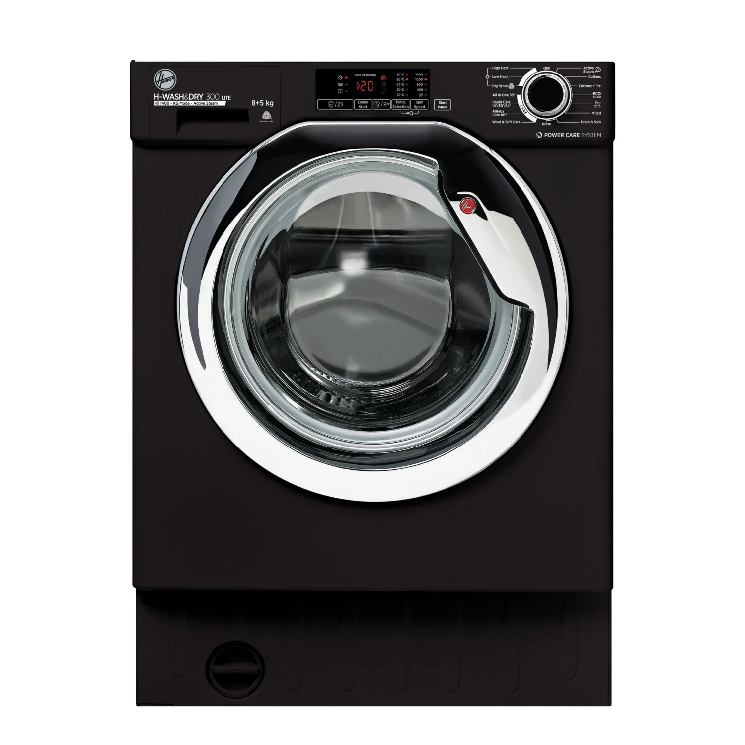 Hoover HBDS485D1ACBE-80 8kg/5kg Built-in Condenser Washer Dryer - Black 3 Hoover HBDS485D1ACBE-80 8kg/5kg Built-in Condenser Washer Dryer - Black