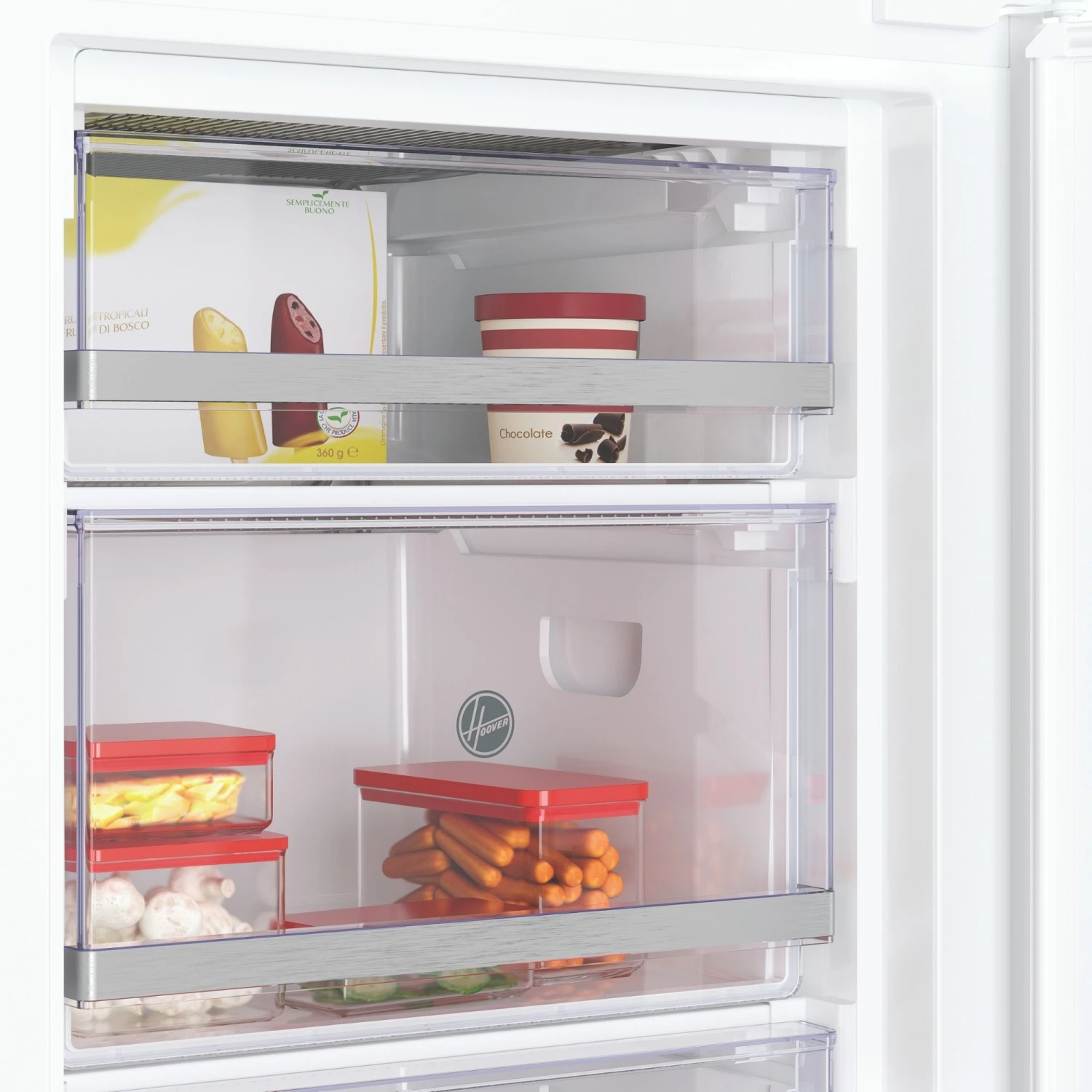 Hoover HBOU 172UK N Integrated Manual Defrost Freezer - White 4 Hoover HBOU 172UK N Integrated Manual Defrost Freezer - White - Image 2