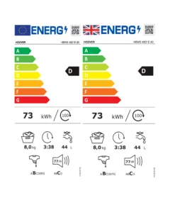 Hoover HBWS 48D1E80 8kg Built-in 1400rpm Washing Machine - White -Prime Kitchen hoover hbws 48d1e80 8kg built in 1400rpm washing machine white8059019015408 EUP EN