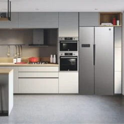 Hoover HHSBSO 6174XK American Style Freestanding Frost Free Fridge Freezer - Stainless Steel Silver Effect -Prime Kitchen hoover hhsbso 6174xk american style freestanding frost free fridge freezer stainless steel silver effect8059019006437 01i bq